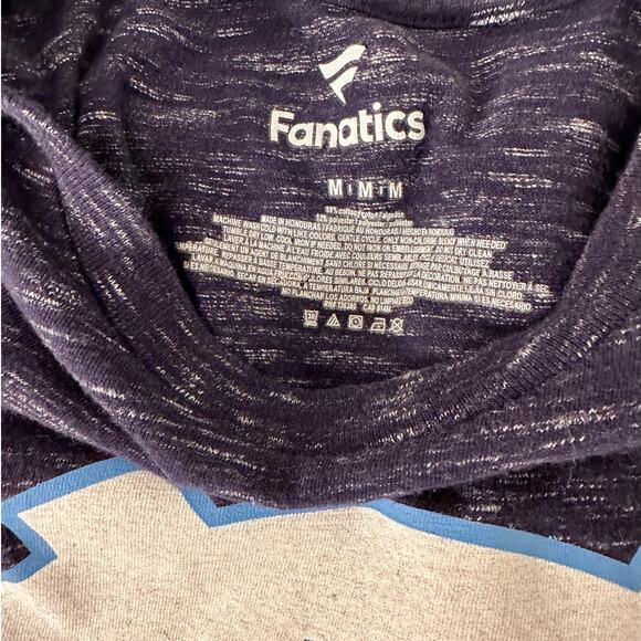 Fanatics Medium UNC University of North Carolina T-Shirt Blue White Logo College - Picture 3 of 3